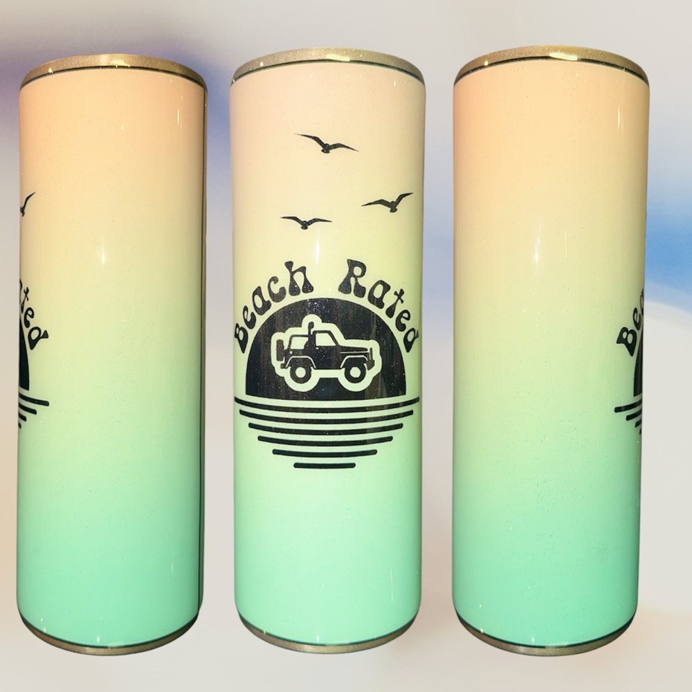 New 20 ounce Jeep Beach theme tumbler. Get ready for Jeep season!!